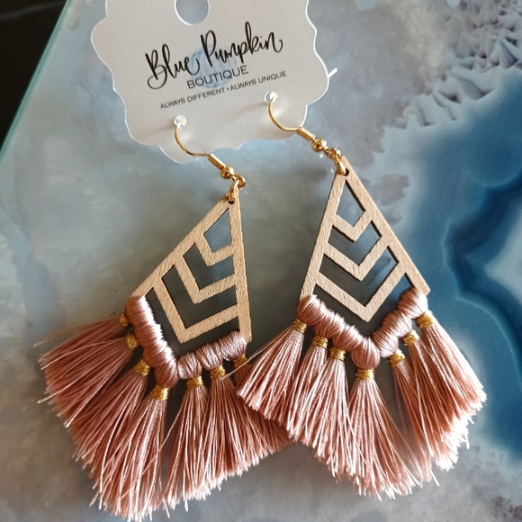 Private Label Jewelry - Boho Blush String Earrings